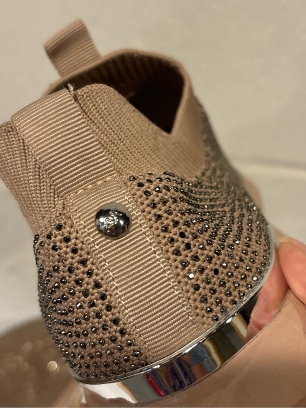 Anne Klein Myles casual shoes rose gold studded slip ons women’s 8.5 M - Picture 6 of 9